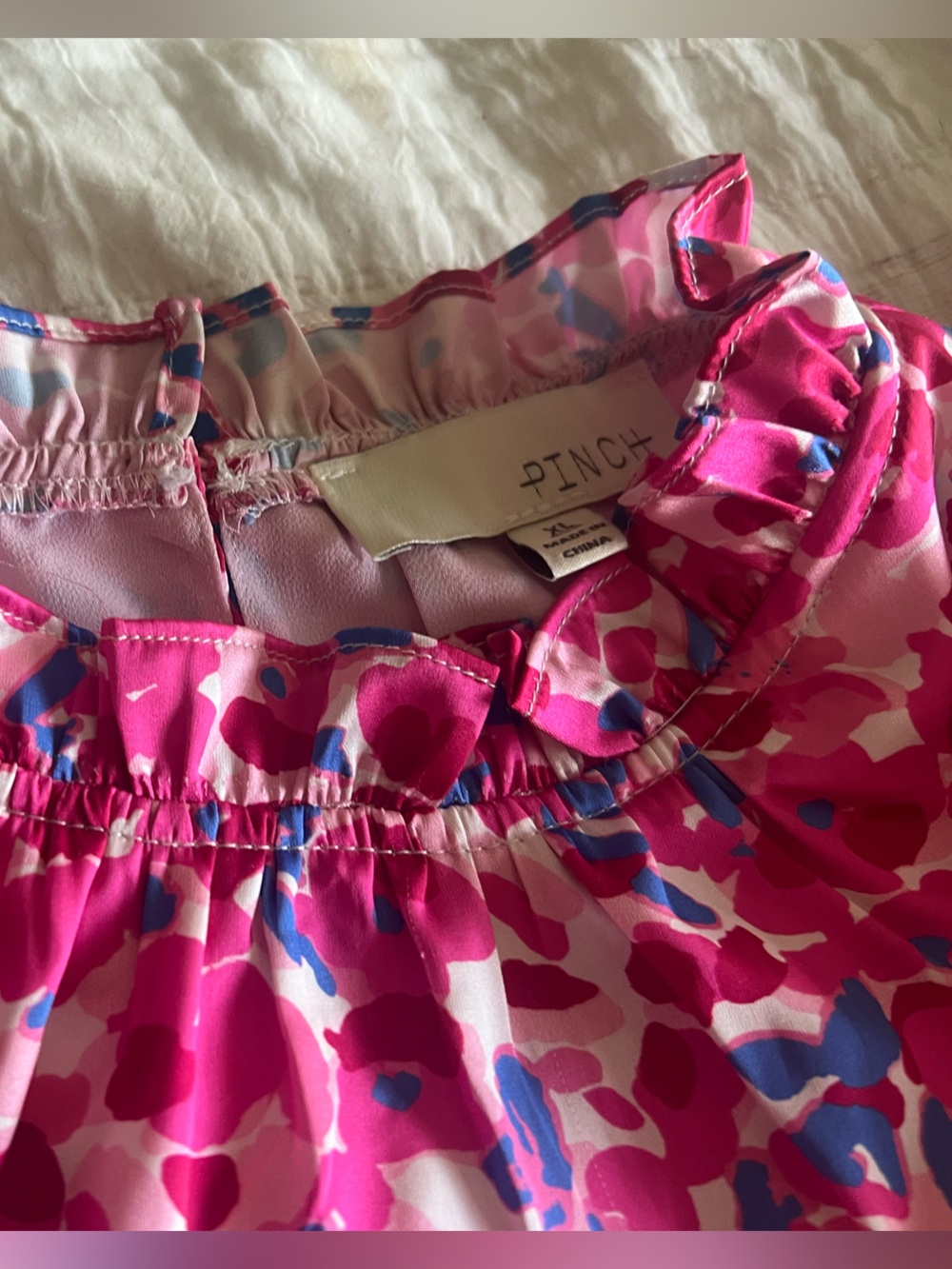PINCH Pink Floral Ruffle Top - Picture 5 of 6